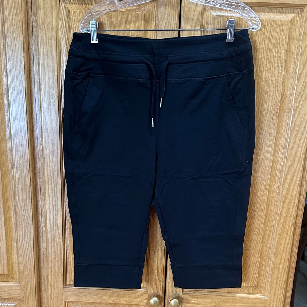 HALARA Black Women's Bike Shorts with Drawstring Waist